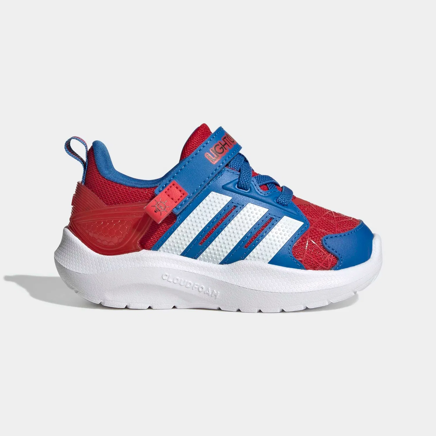 Детские кроссовки с LED-подсветкой Adidas Sportswear, Better Scarlet/Ftwr White/Bright Royal — фото 2