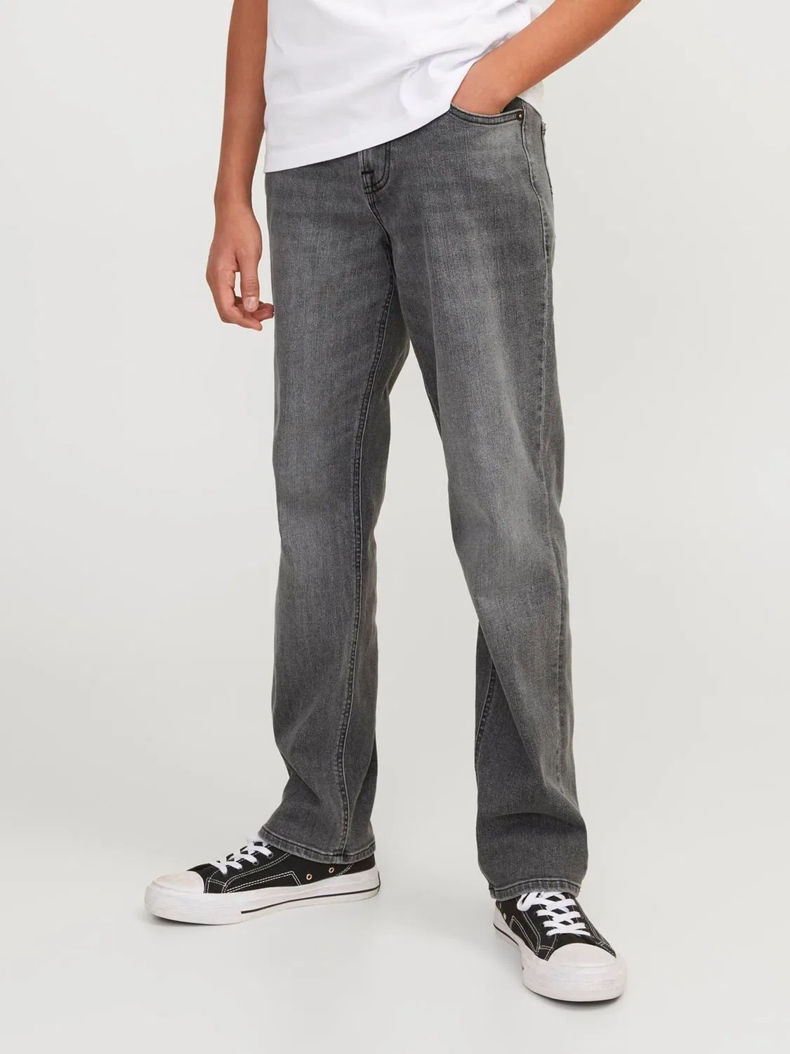 Джинсы прямого кроя, модель Clark JACK & JONES JUNIOR, серый