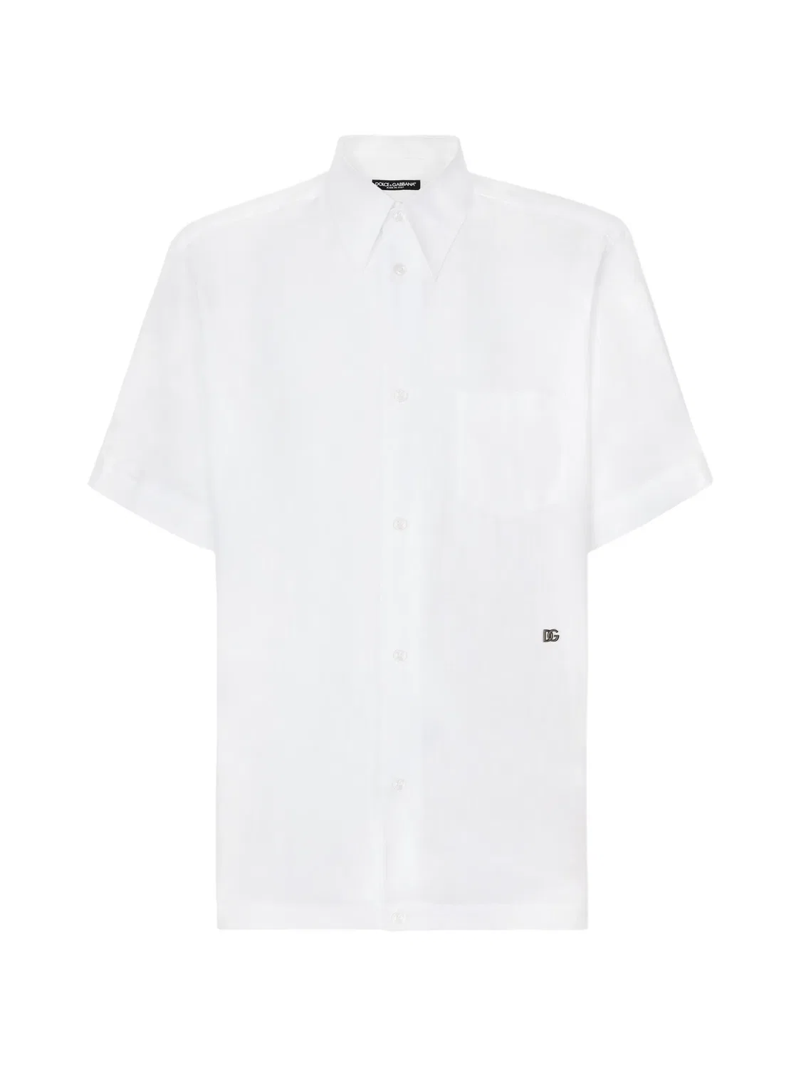 Рубашка из льна, белая Dolce & Gabbana, белый