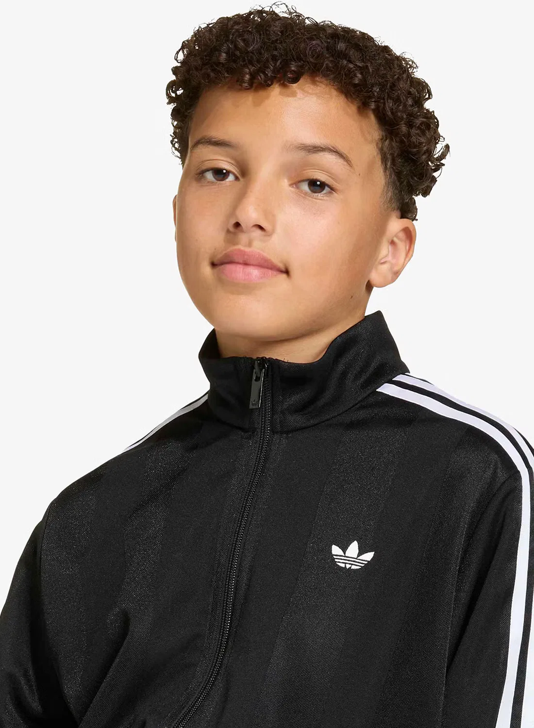 Куртка-олимпийка с жаккардовым узором Youth Firebird Adidas Originals, черный — фото 3