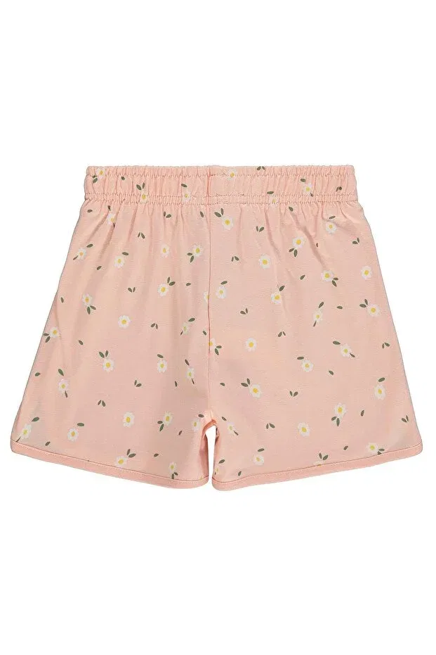 Детские шорты для девочек с принтом Crispy Floral Printed Shorts Civil Girls, Salmon — фото 2