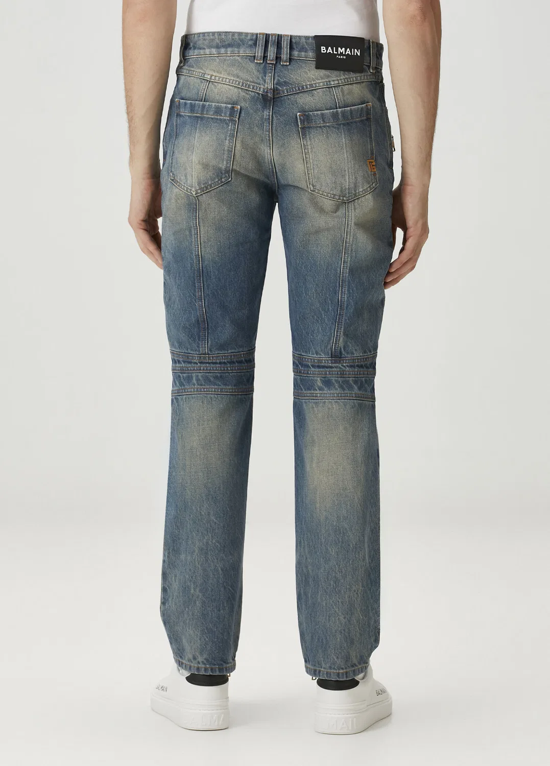 Джинсы Biker Regular Fit Balmain, blue — фото 3