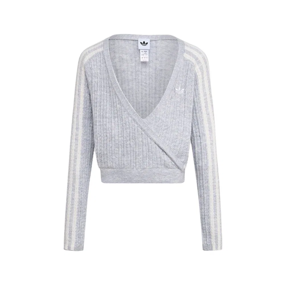 Свитер с V-образным вырезом, средней посадки, Adidas Originals, Gray