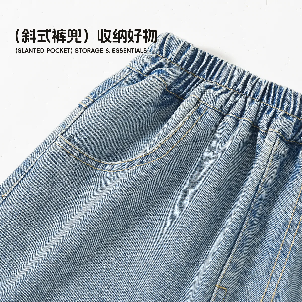 Детский спортивный комплект с принтом Dickies, Standard Cream Green/Solid Color Lake Blue — фото 4