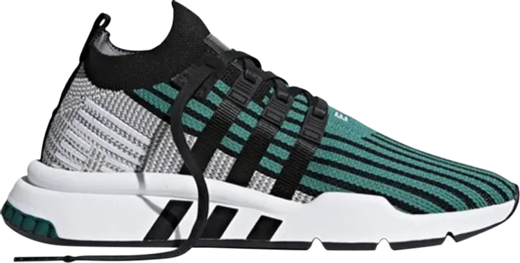 

Кроссовки Adidas EQT Support Mid ADV Primeknit 'Black Sub Green', черный