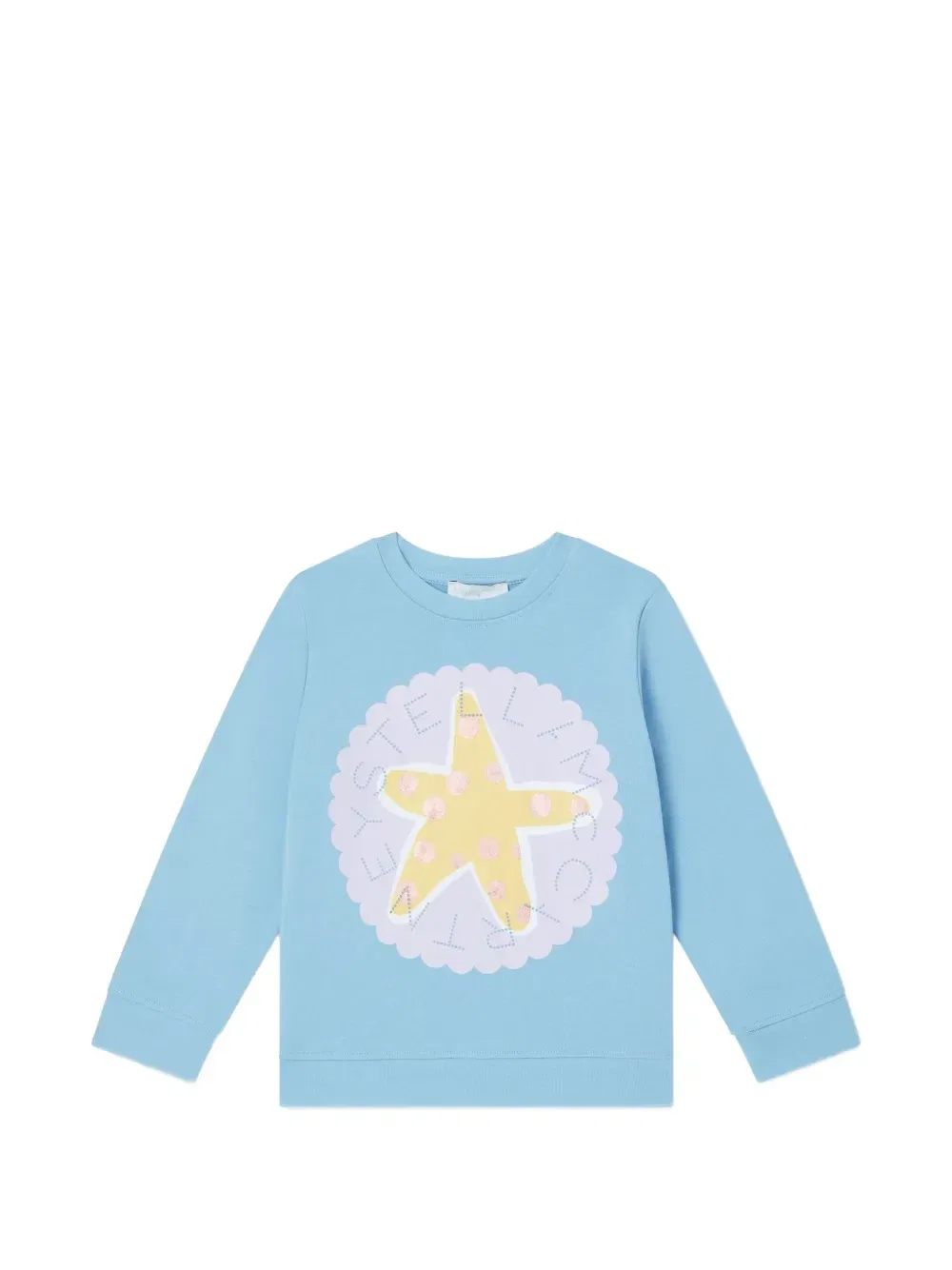Свитшот с принтом морских звезд Stella McCartney Kids, синий