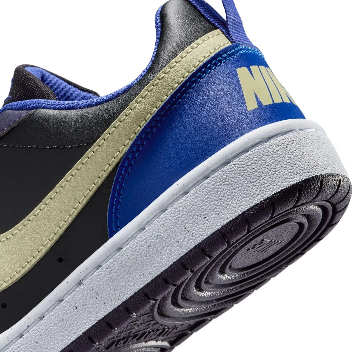 Детские кроссовки для мальчиков с принтом Court Borough Low Recraft NIKE, Black Olive Aura Cave Purple D — фото 2
