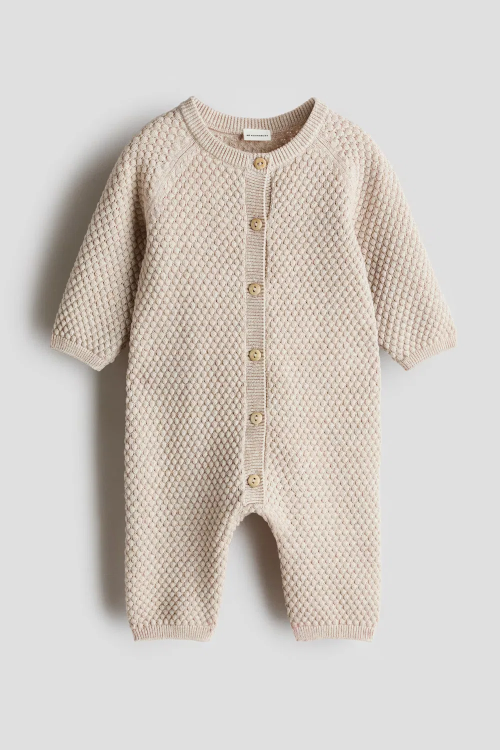 Хлопковый комбинезон с матросскими заклепками H&M, Hellbeige