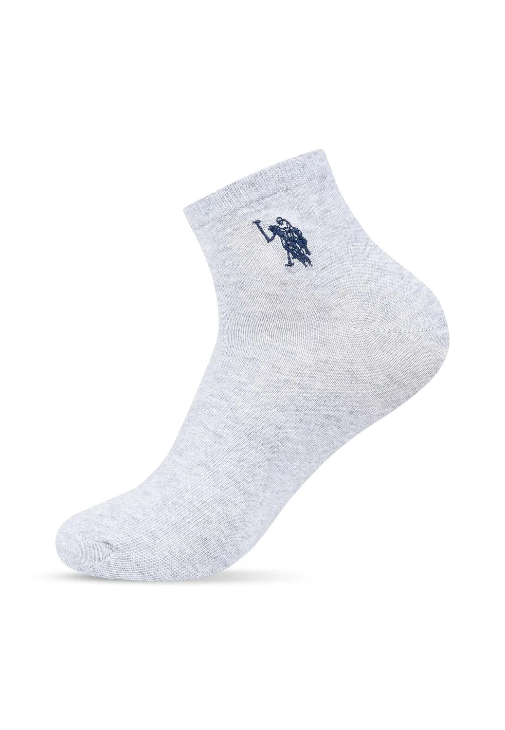 Мужские полуноски Quarter-Socken 6-pack U.S. Polo Assn., Grey Melange — фото 3