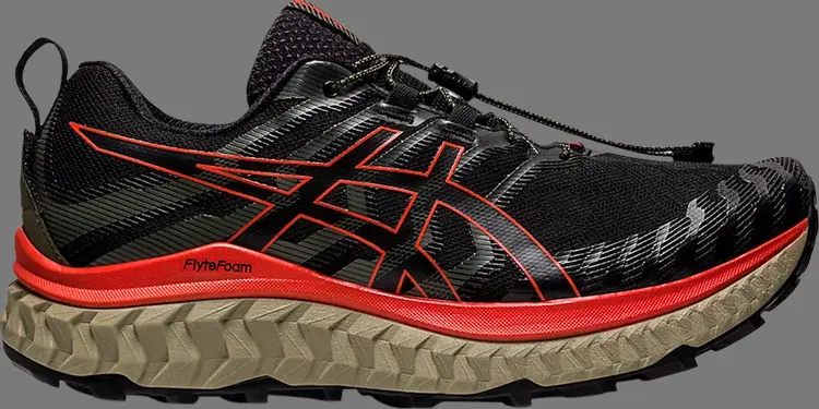 

Кроссовки trabuco max 'black cherry tomato' Asics, черный