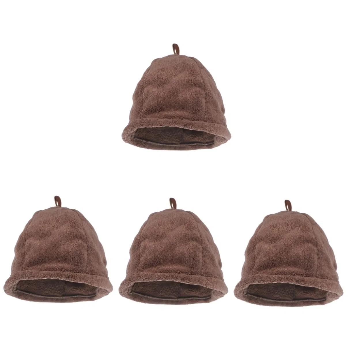 Шапочка для душа, банная шапка, Beavorty, набор 4 шт, 31x22x3 см, Kaffeex4Stk