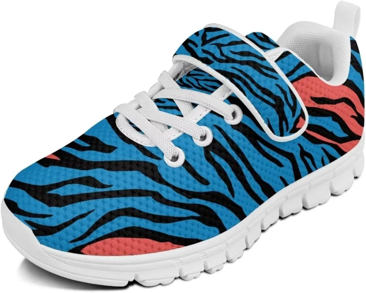 Детские кроссовки с принтом коровы Howilath, Blue Zebra