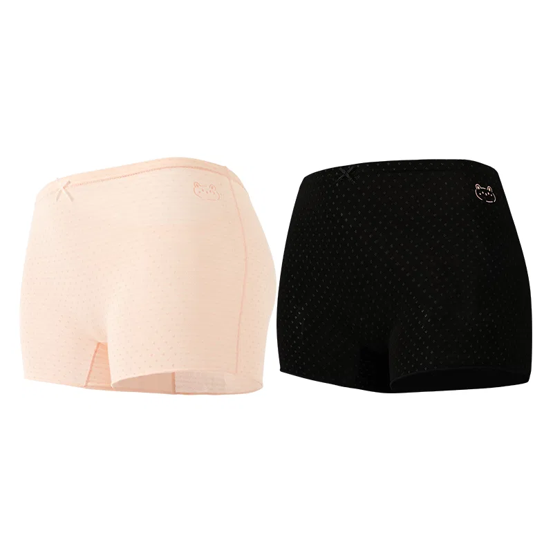 Детские трусы-боксеры тонкие Hodo Boxer Shorts Red bean, Combination 2 (Nude Pink + Off-White) — фото 4