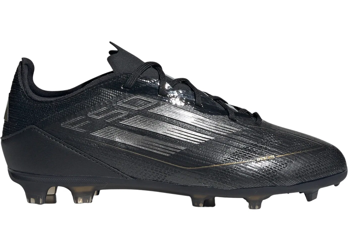 Детские бутсы F50 Pro FG Adidas, Core Black/Iron Metallic/Gold Metallic