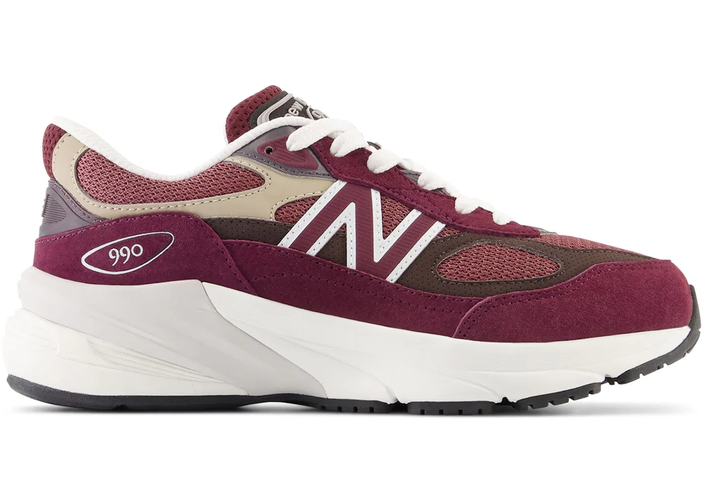 Детские кроссовки Lifestyle New Balance FuelCell 990v6, NB Burgundy/Black Coffee