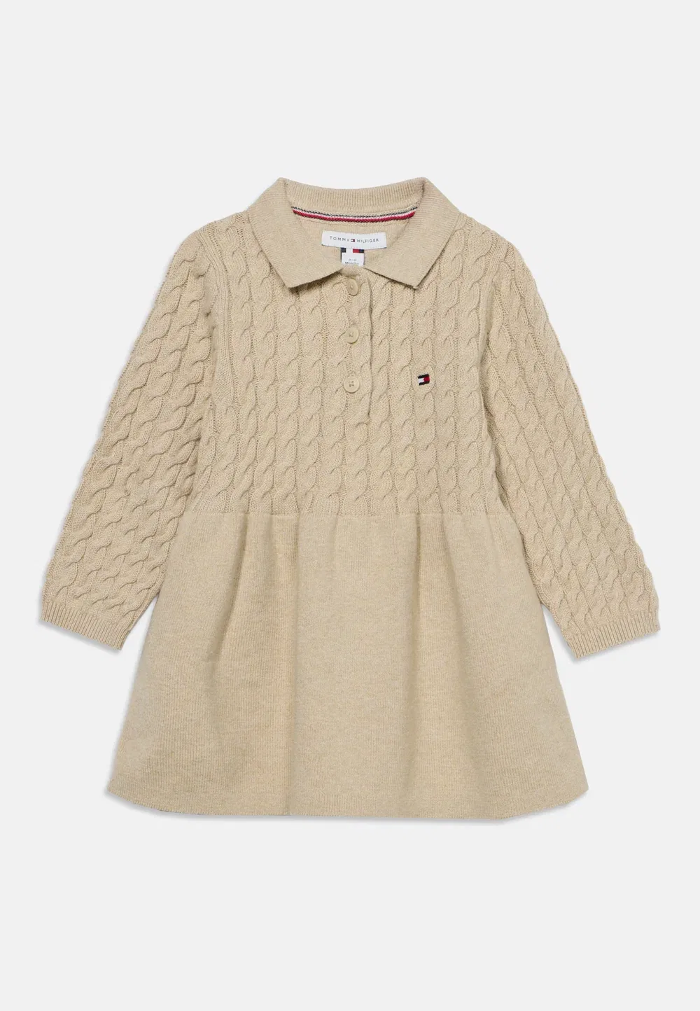 Платье-Свитер крупной вязки - платье-джемпер Tommy Hilfiger, Gentle Gold Heather — фото 3