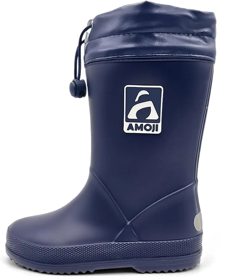 Детские резиновые сапоги для мальчиков с принтом Amoji, Navy