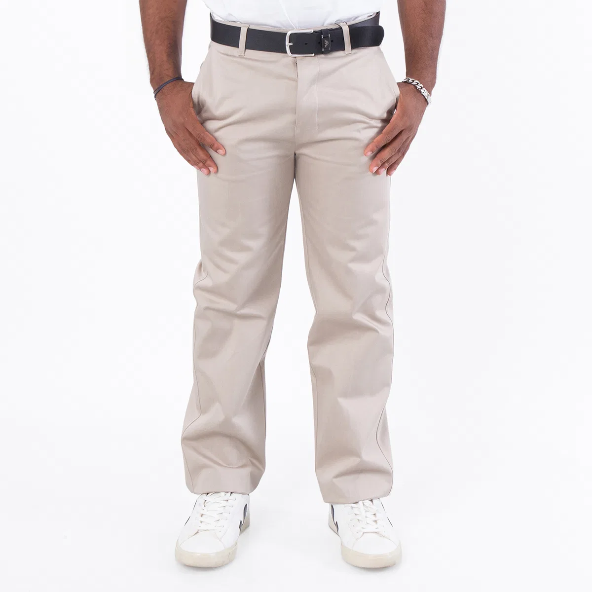 Брюки чино прямого кроя Ami Paris Straight Chino Trousers Ami Paris, Beige