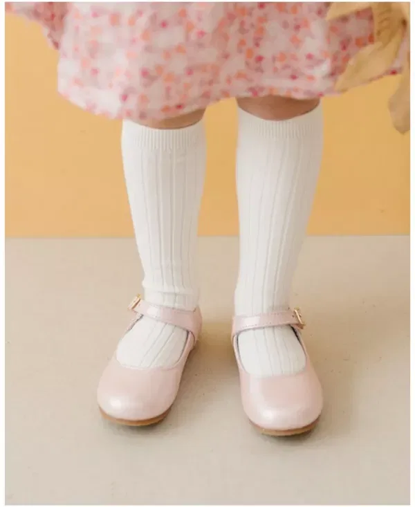 Детские балетки для девочек с ремешком Rebecca L'Amour Shoes, розовый — фото 3