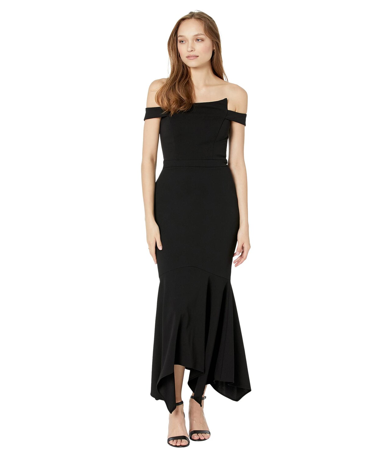 

Платье XSCAPE, Off-the-Shoulder Scuba Crepe Flounce
