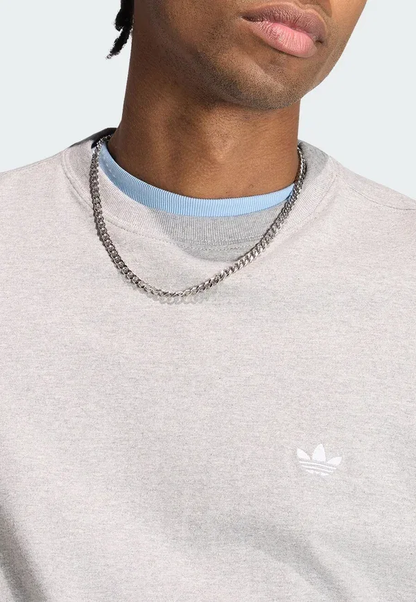 Футболка с длинным рукавом Trefoil essentials - топ с длинным рукавом Adidas Originals, серый — фото 3