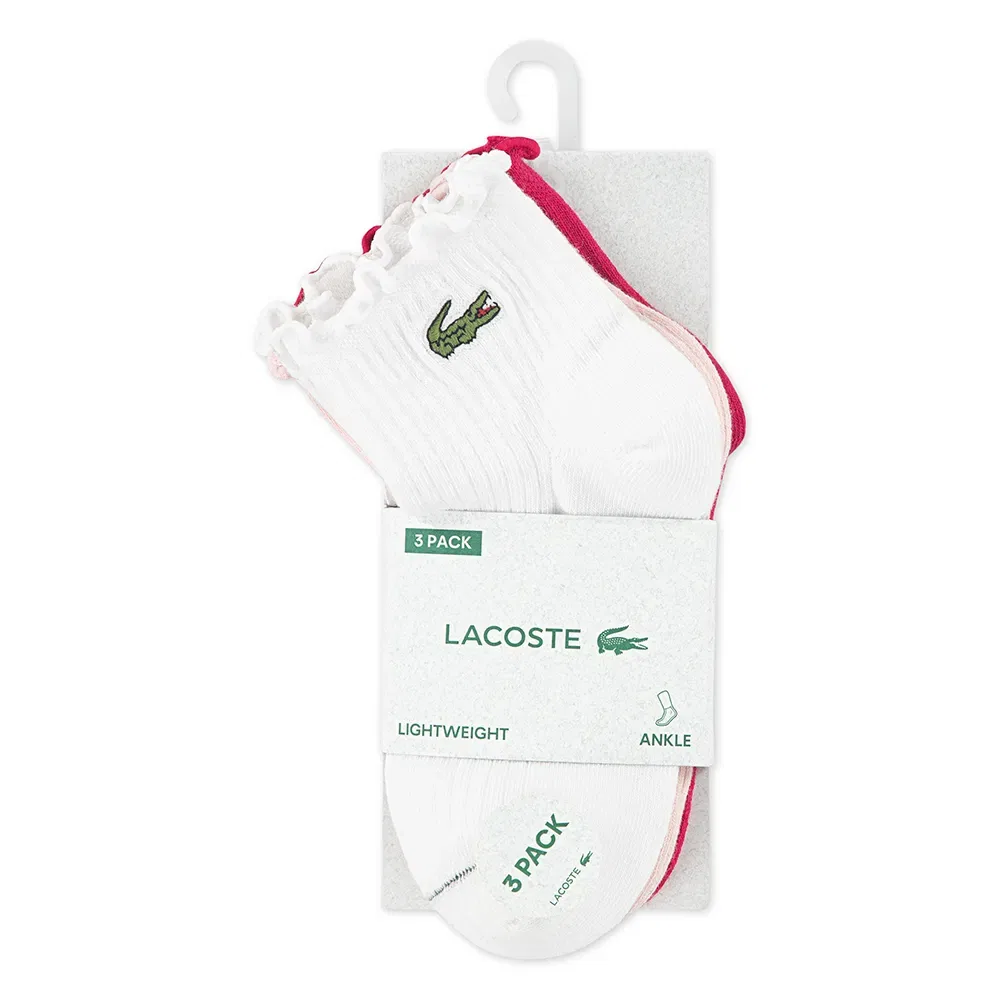 Носки детские с рюшами 3 пары Lacoste Kids, мультиколор — фото 3