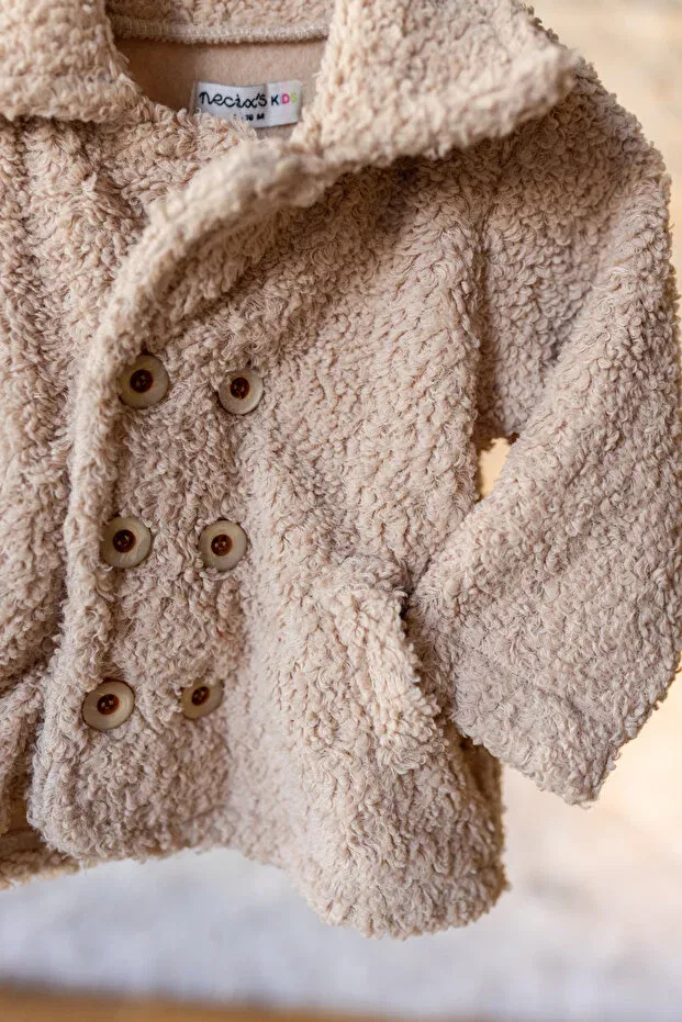 Детская куртка для девочек хлопковое Butik, Coffee Foam — фото 3