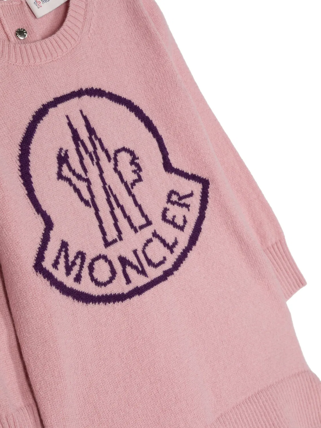Платье-свитшот с логотипом Moncler, розовый — фото 2