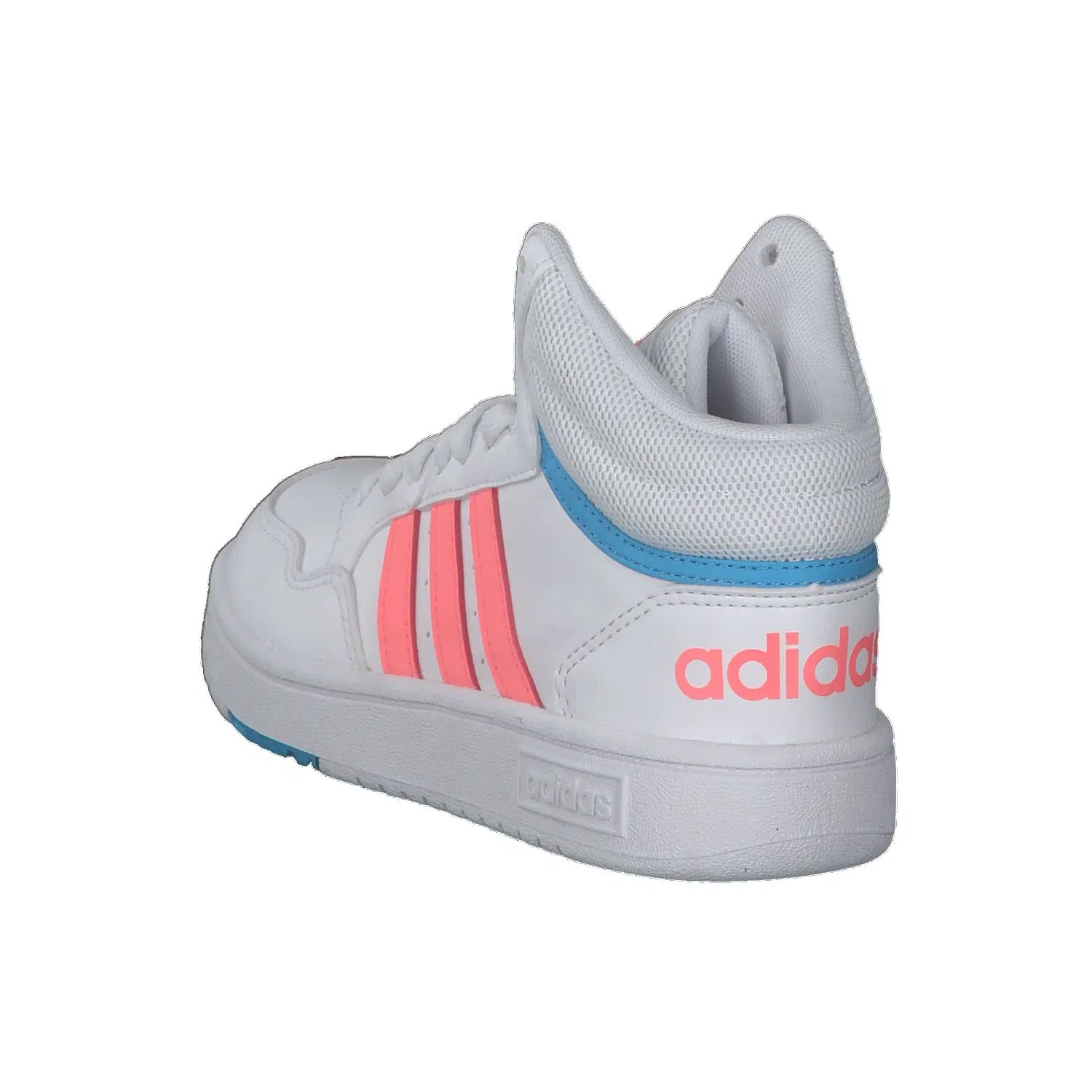 Детские кроссовки с липучками Hoops Mid 3.0k Adidas, Ftwr White Acid Red Sky Rush — фото 4