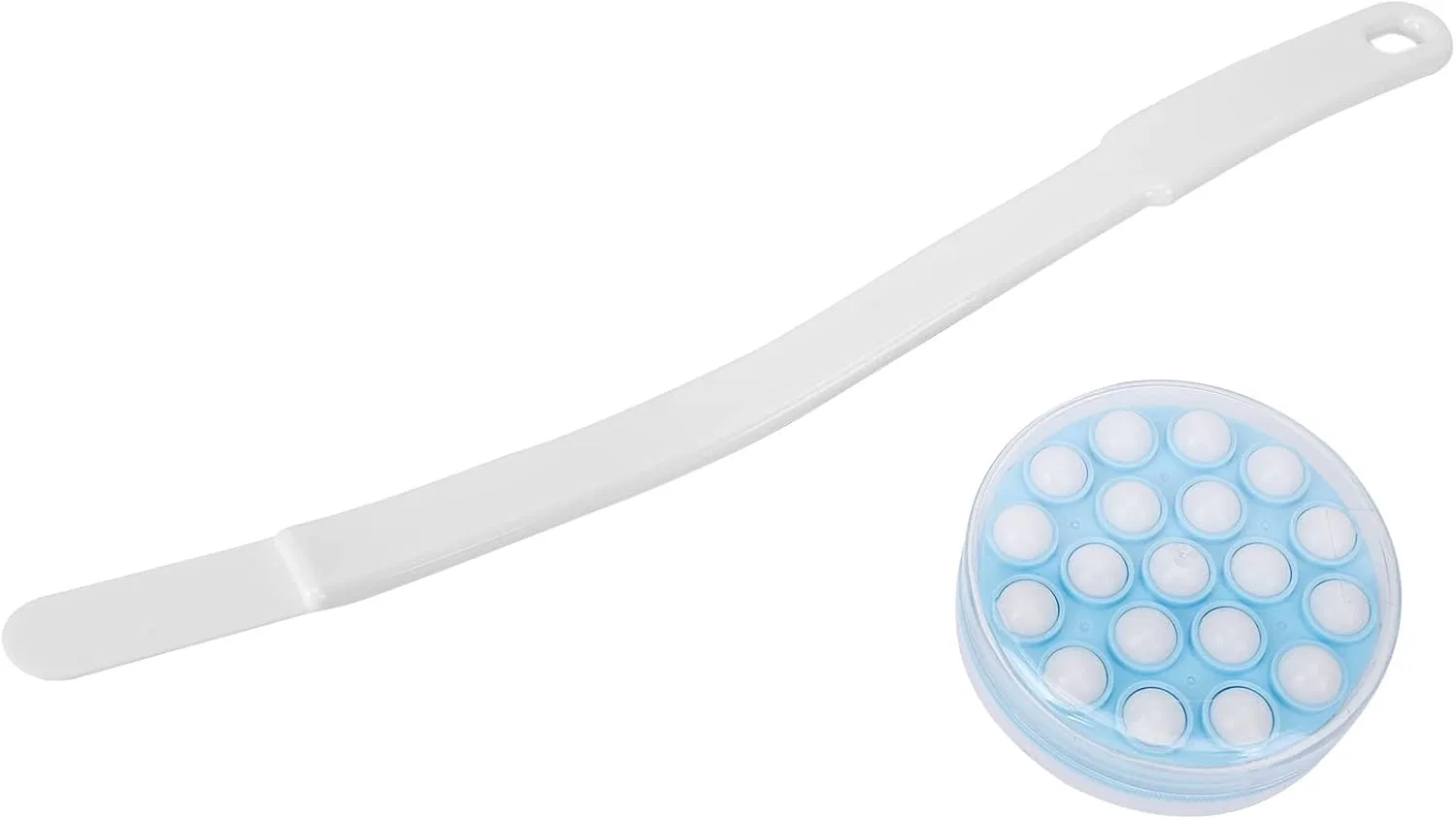 Щетка для тела эксфолиирующая массажная Lodokdre, 195.5g, Blue, White