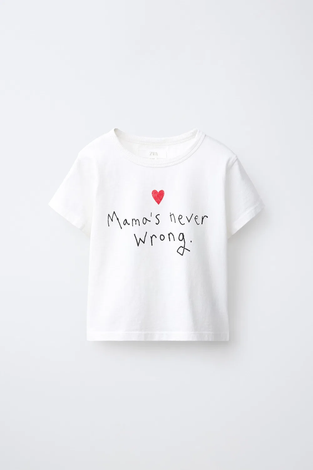 Футболка с принтом слогана ZARA, White
