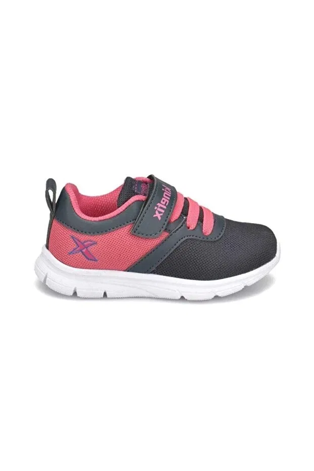 Детские повседневные туфли для девочек на липучке Kinetix, Navy Blue-Pink