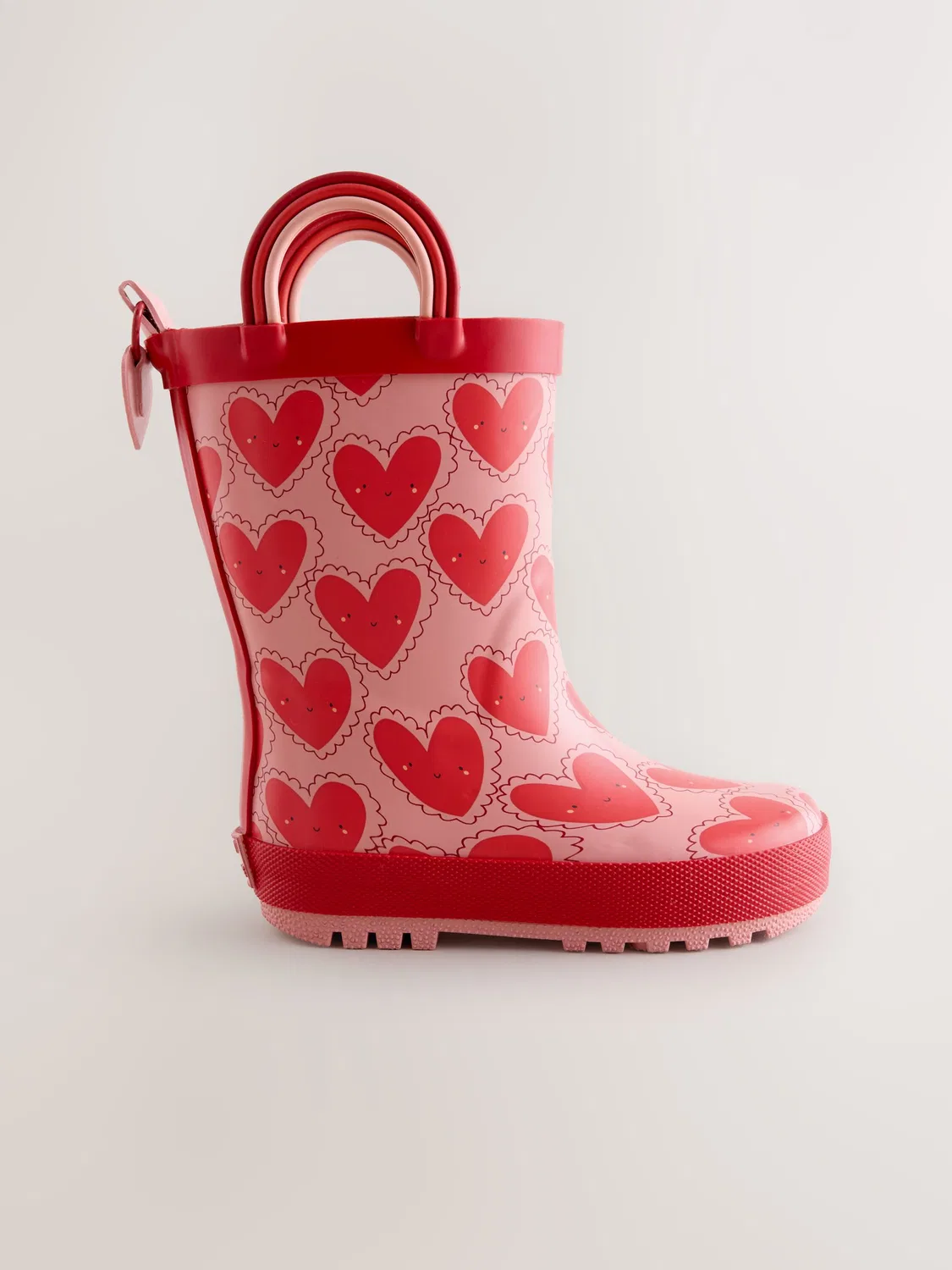 Резиновые сапоги с ручками Red/Pink Heart Next, красный/розовый — фото 2