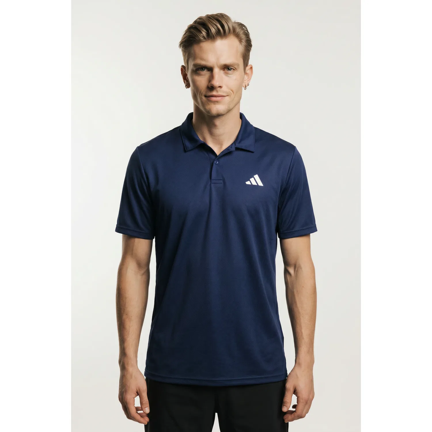 Мужское поло из полиэстера WORKOUT ESSENTIALS BASE Adidas Performance, Dark Blue