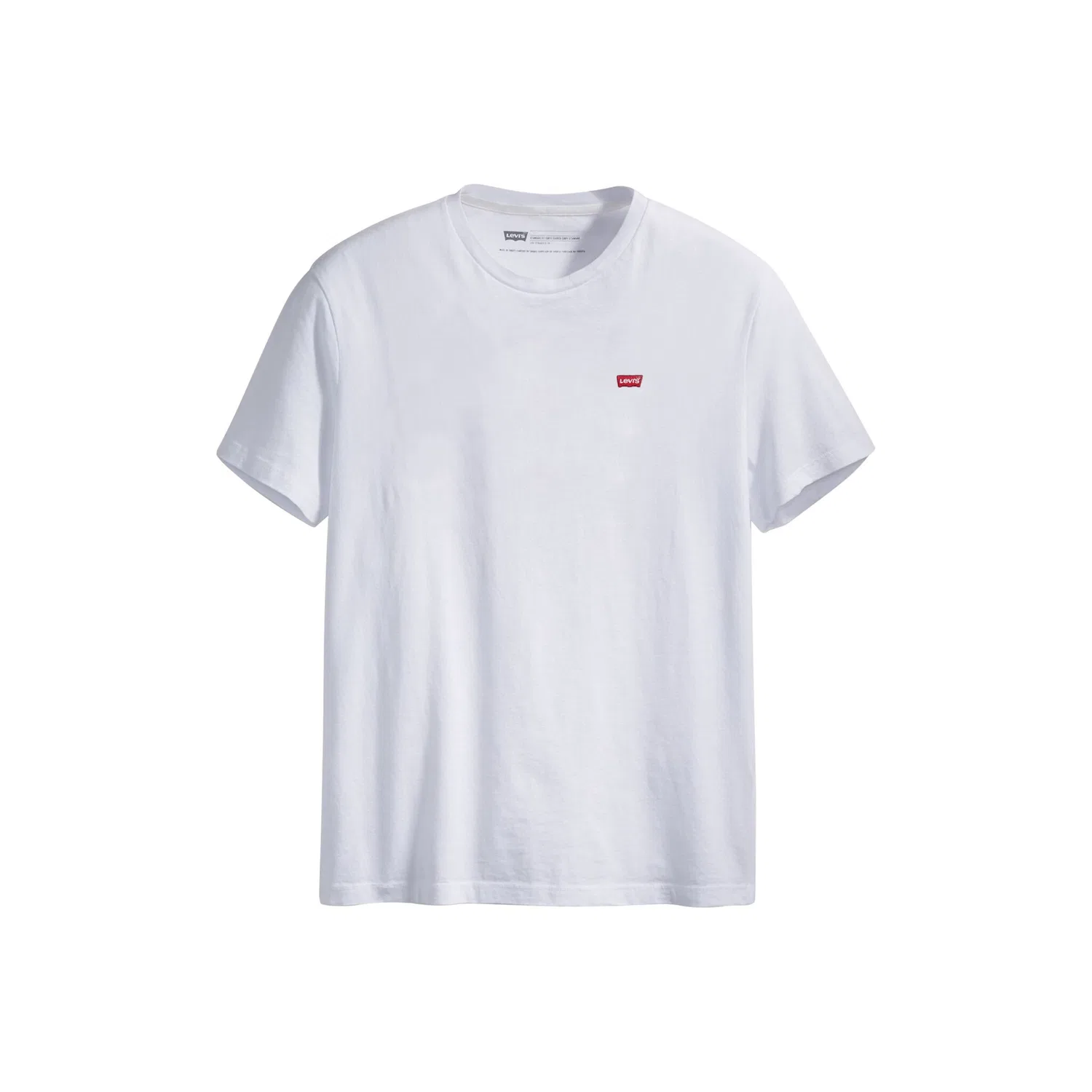 Мужская классическая хлопковая футболка с круглым вырезом Levi's, White