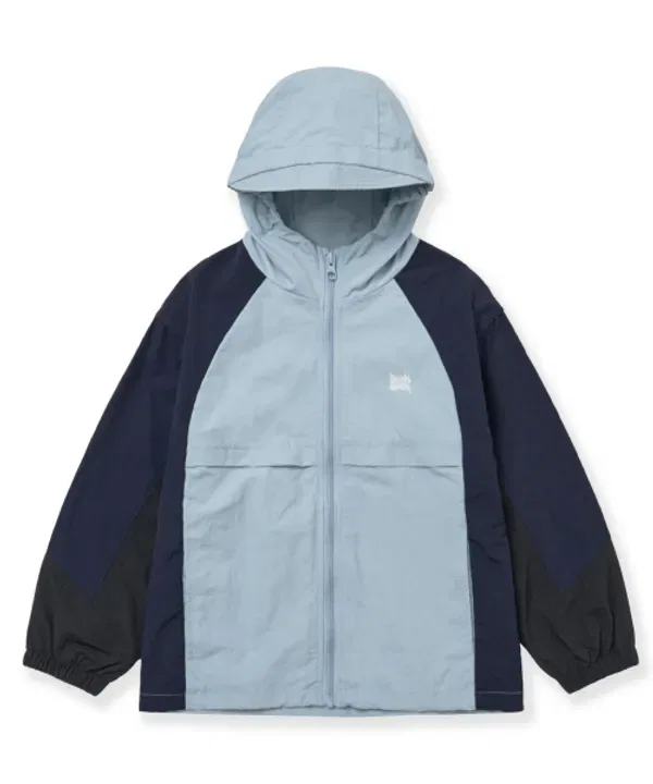 Ветровка детская с цветными блоками, Kids bb color block Brownbreath Kids, голубой — фото 2