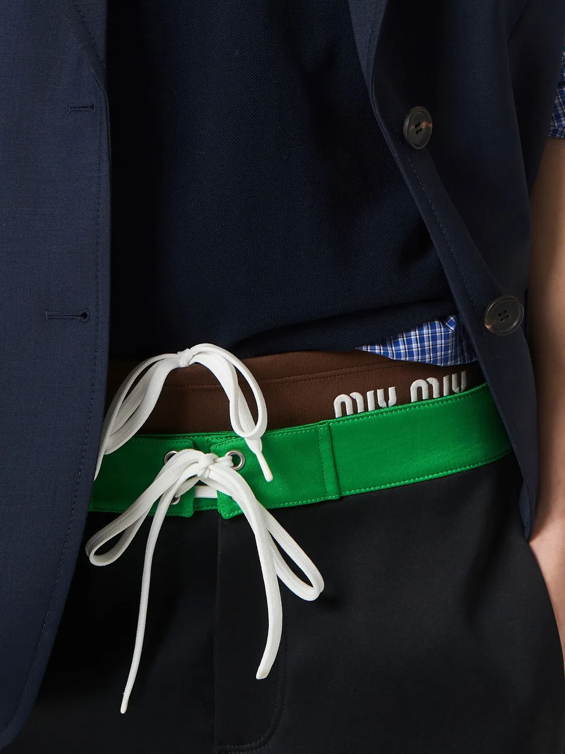 Бикини с логотипом Miu Miu, коричневый — фото 3