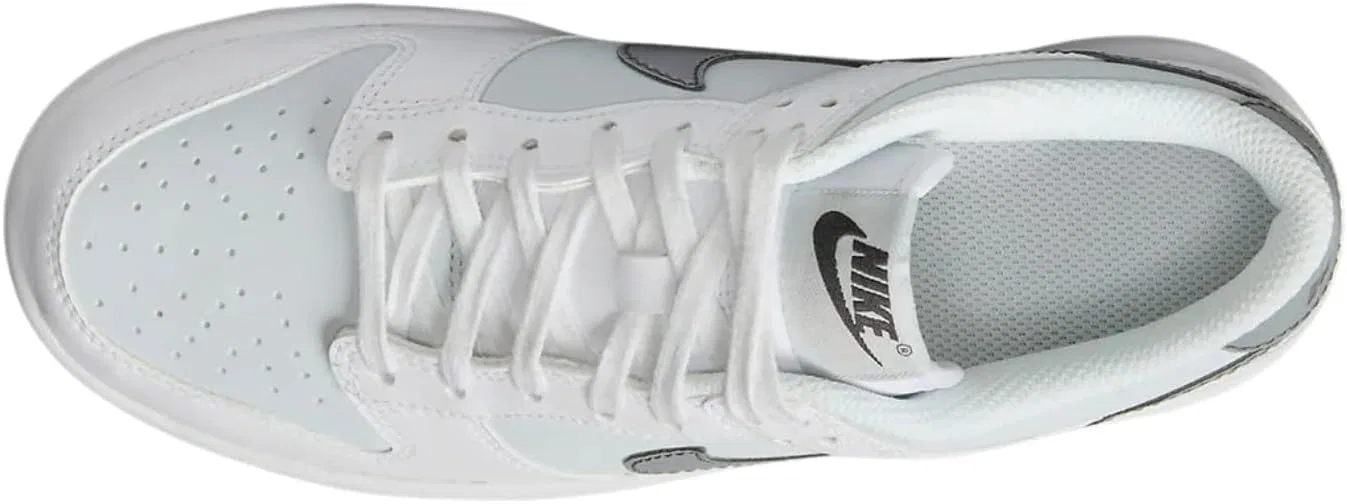 Детские кроссовки для мальчиков с принтом NIKE Dunk Low NIKE, White Smoke Grey Pure Platinum — фото 3