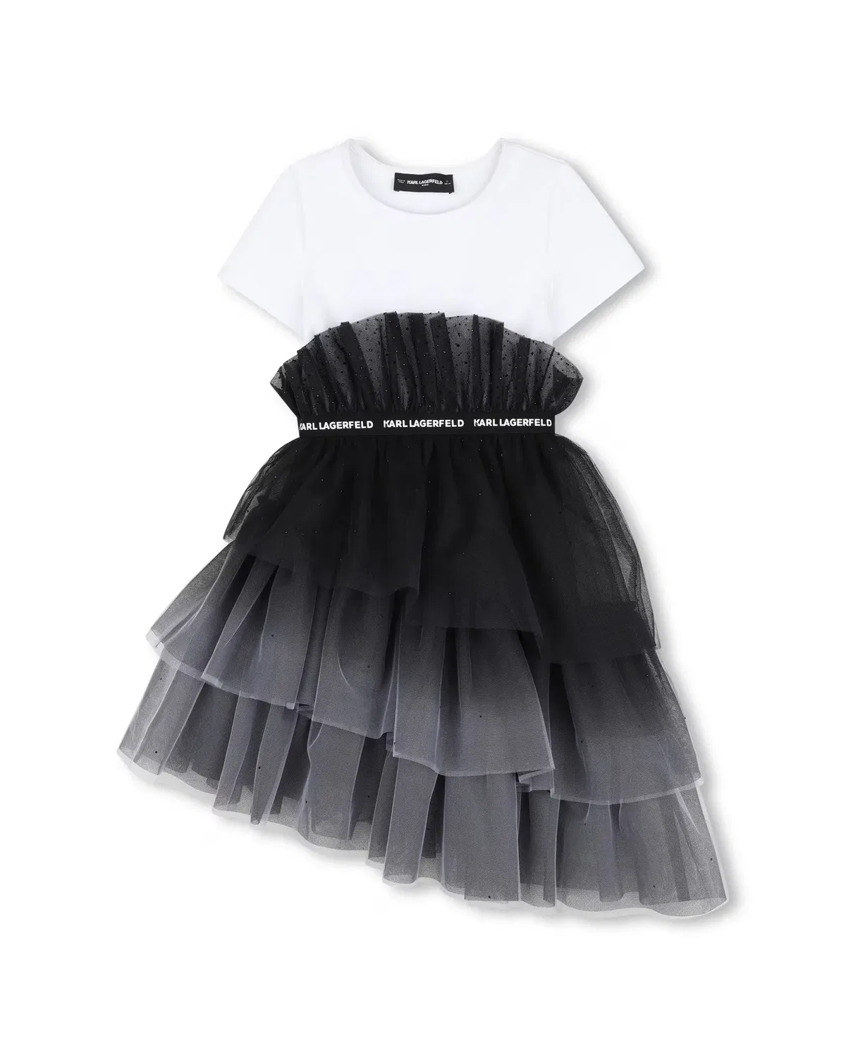 Детское платье для девочек с коротким рукавом Multicolor Karl Lagerfeld Kids