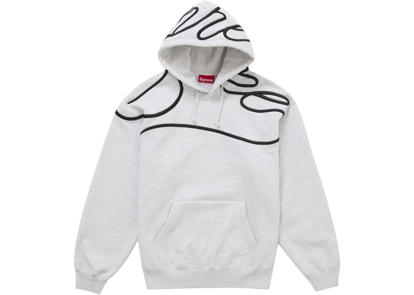 Мужской худи с принтом Supreme, Heather Grey