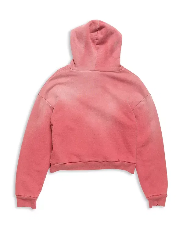 Женская толстовка с капюшоном на молнии Acne Studios, красный — фото 2