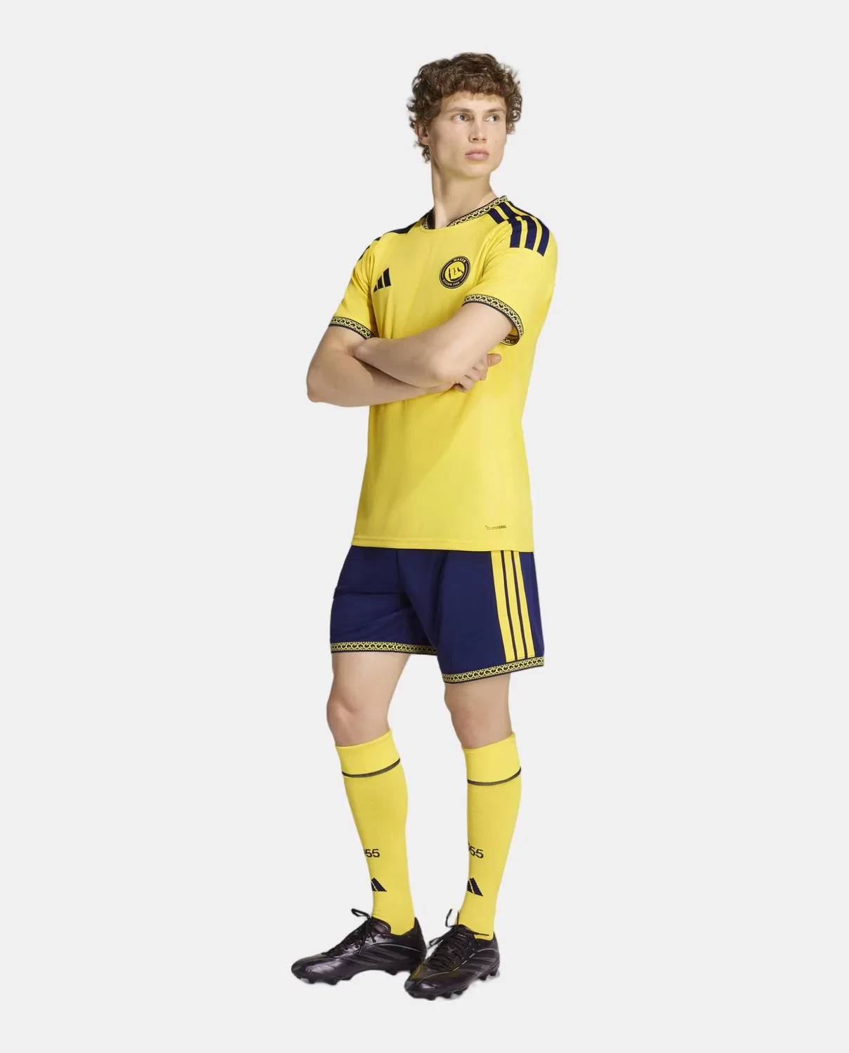 Мужская футболка, 1ª Equipación Nassr 2026-2027, adidas, желтый синий — фото 4