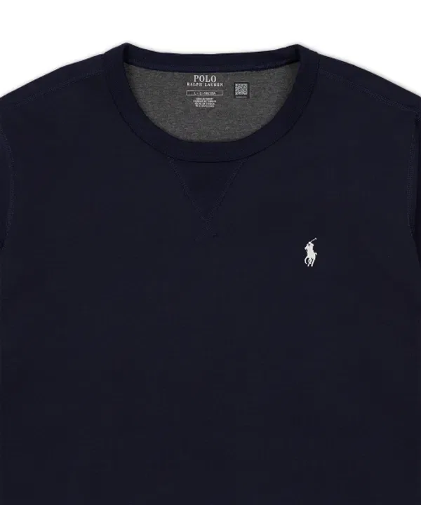 Свитер двойной вязки Polo Ralph Lauren, темно-синий — фото 3