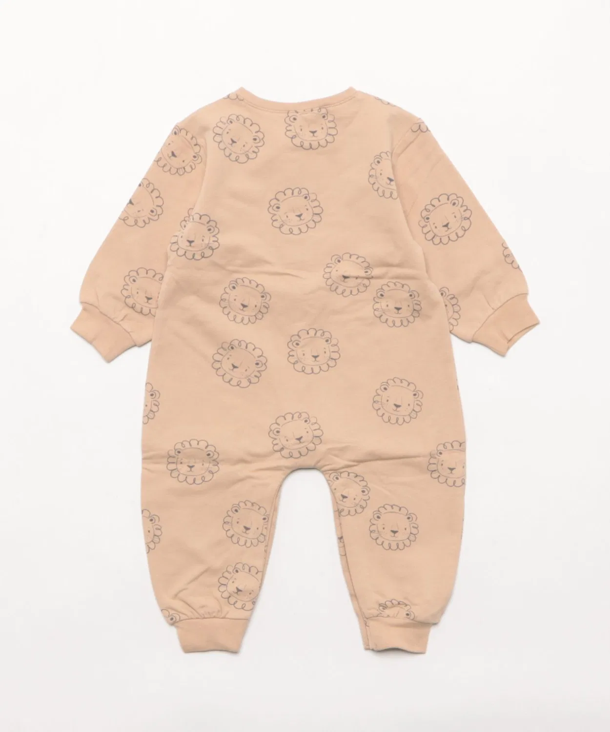 Детский комбинезон со свободным кроем из флиса с принтом Львы Lions Quincy Mae, Beige — фото 2