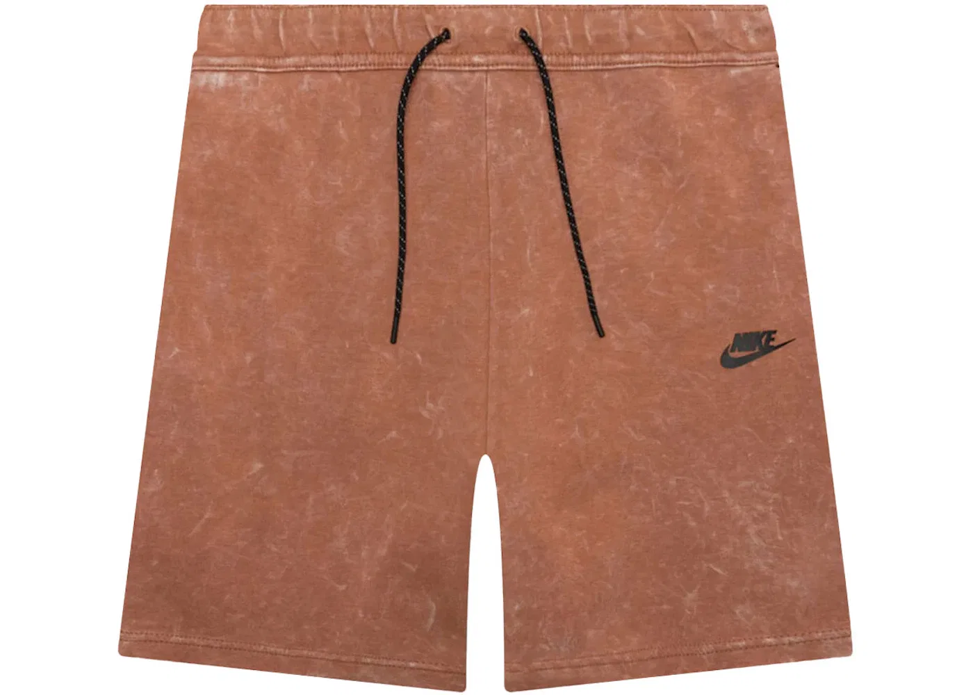 Мужские шорты с эффектом стирки Tech Fleece Nike, Mineral Clay/Black