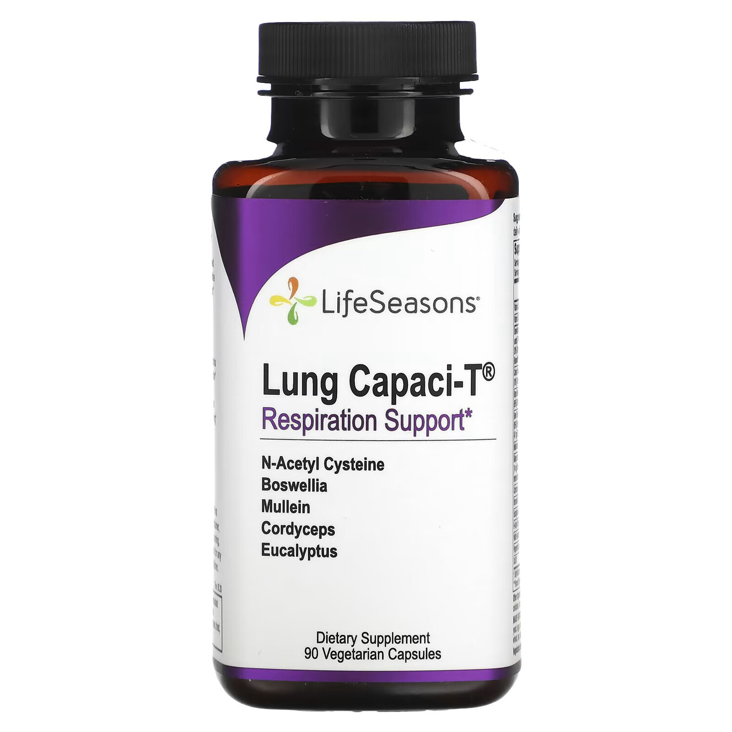 

LifeSeasons, Lung Capaci-T, 90 вегетарианских капсул