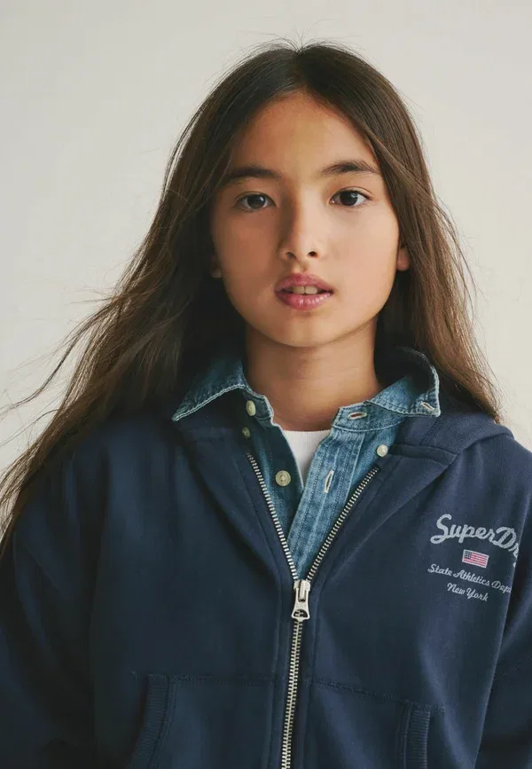 Спортивный костюм Superdry & Co, темно-синий с белым — фото 3