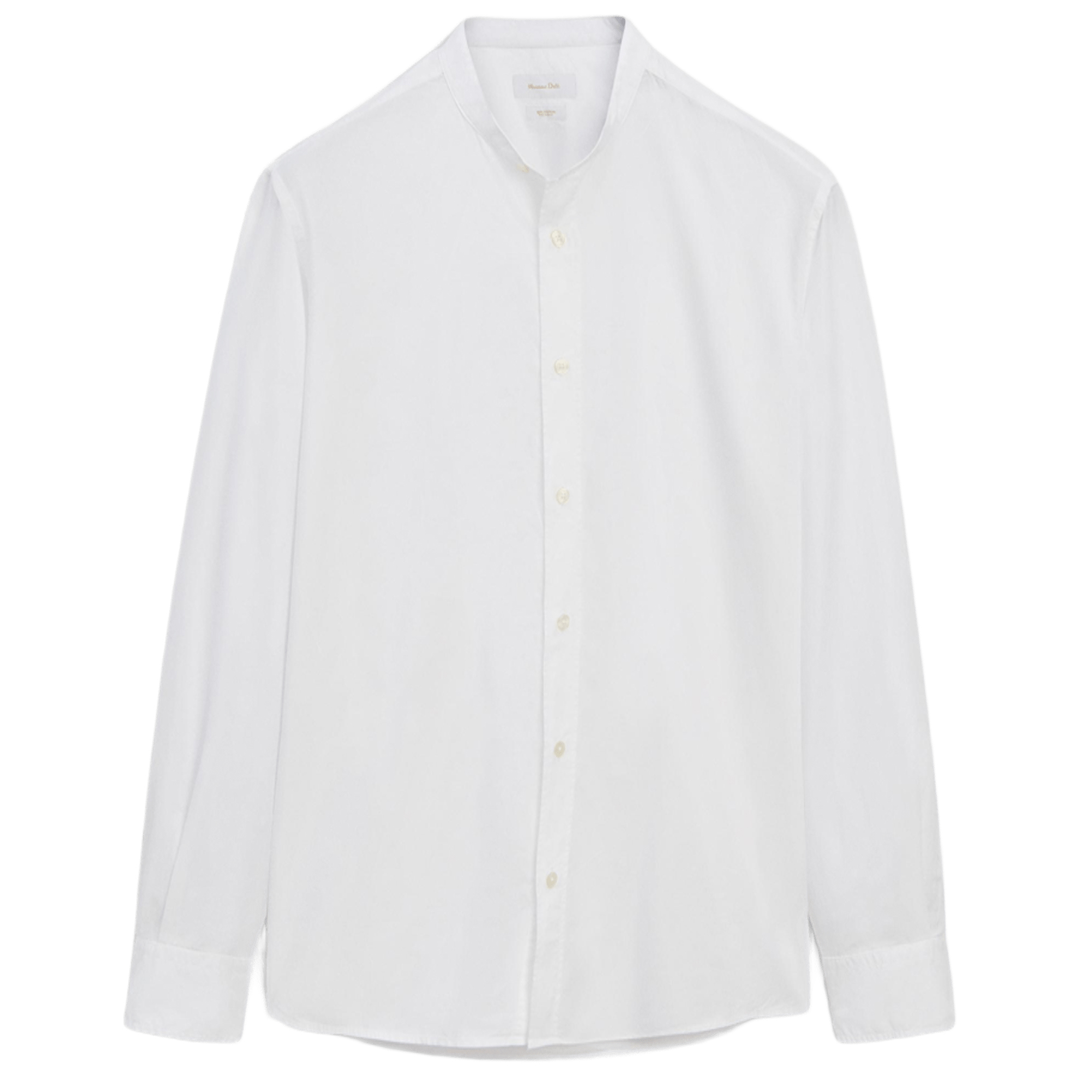 

Рубашка Massimo Dutti 100% cotton stand collar, белый