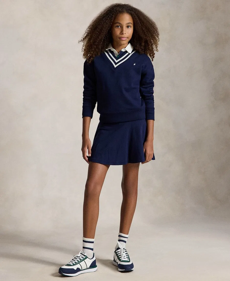 Свитшот с v-образным вырезом, полосатая отделка Polo Ralph Lauren, Refined Navy — фото 2