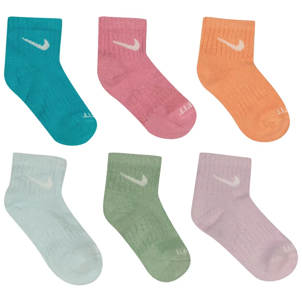Носки спортивные Dri-Fit Performance Basic Quarter 6 пар Nike, мультиколор — фото 2